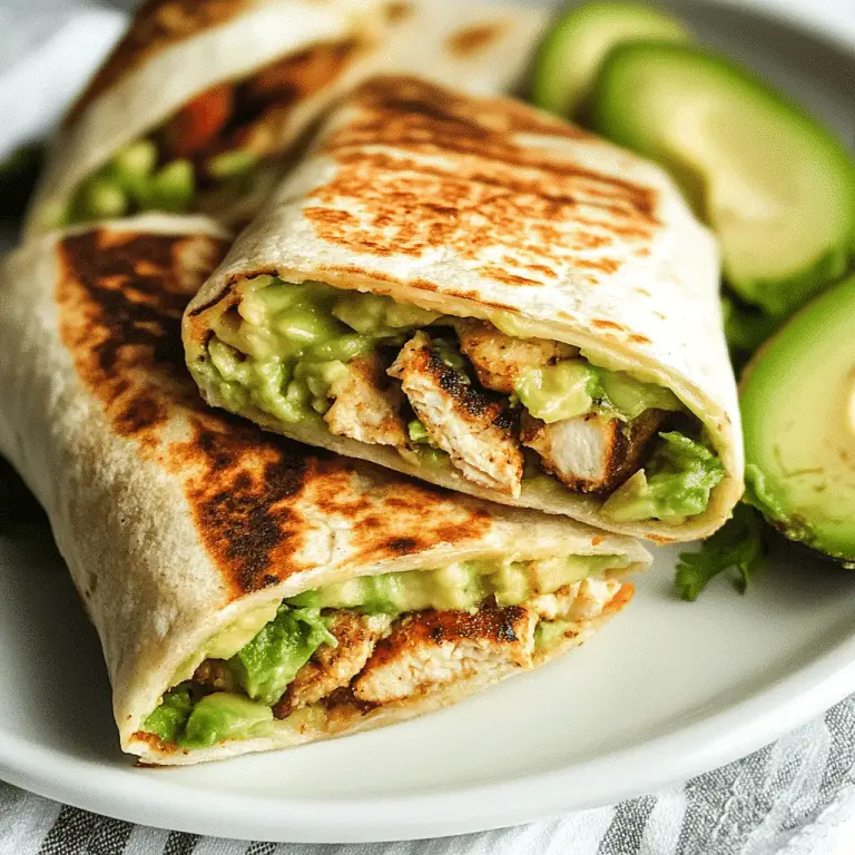 Grilled Avocado Chicken Wraps: A Fresh, Flavorful, and Healthy Meal ...